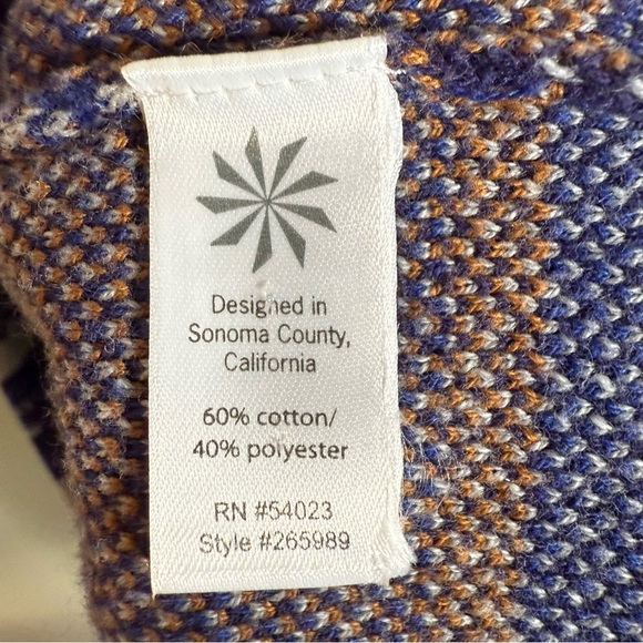 Athleta Fara Fair Isle Blue Knit 3/4 Sleeve Sweater Dress Size XS - Picture 7 of 8